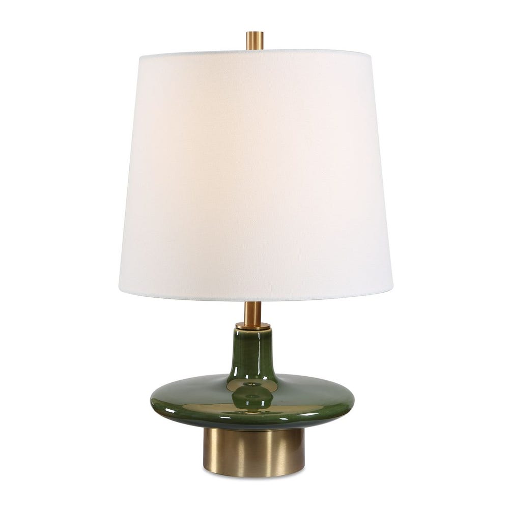 Uttermost Sieler Glossy Green Table Lamp