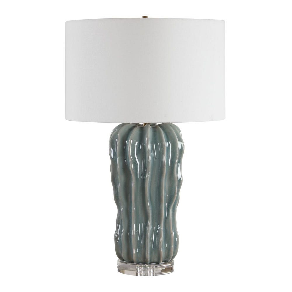 Uttermost Niese Light Blue Glaze Table Lamp