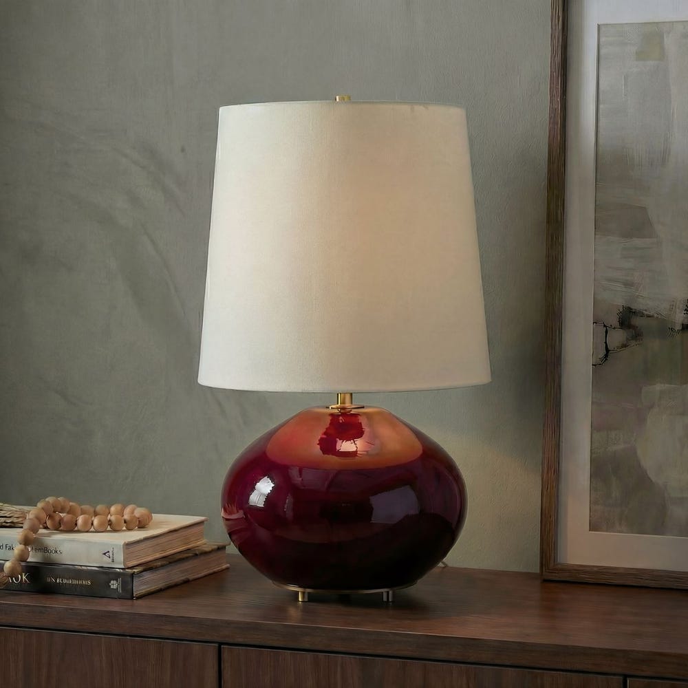 Uttermost Allemand Ruby Red Glaze Table Lamp