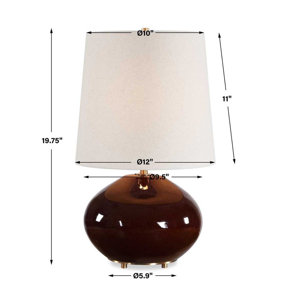 Uttermost Allemand Ruby Red Glaze Table Lamp