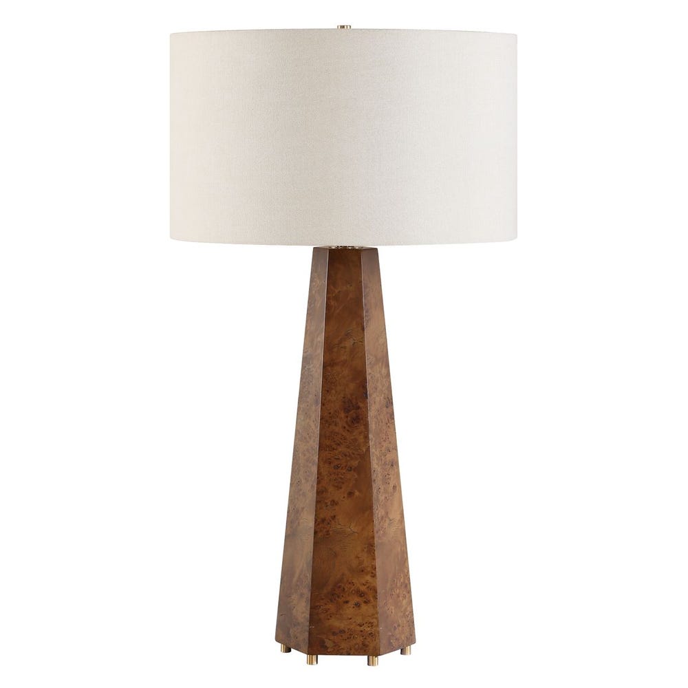 Uttermost McCaffrey Tapered Burl Table Lamp