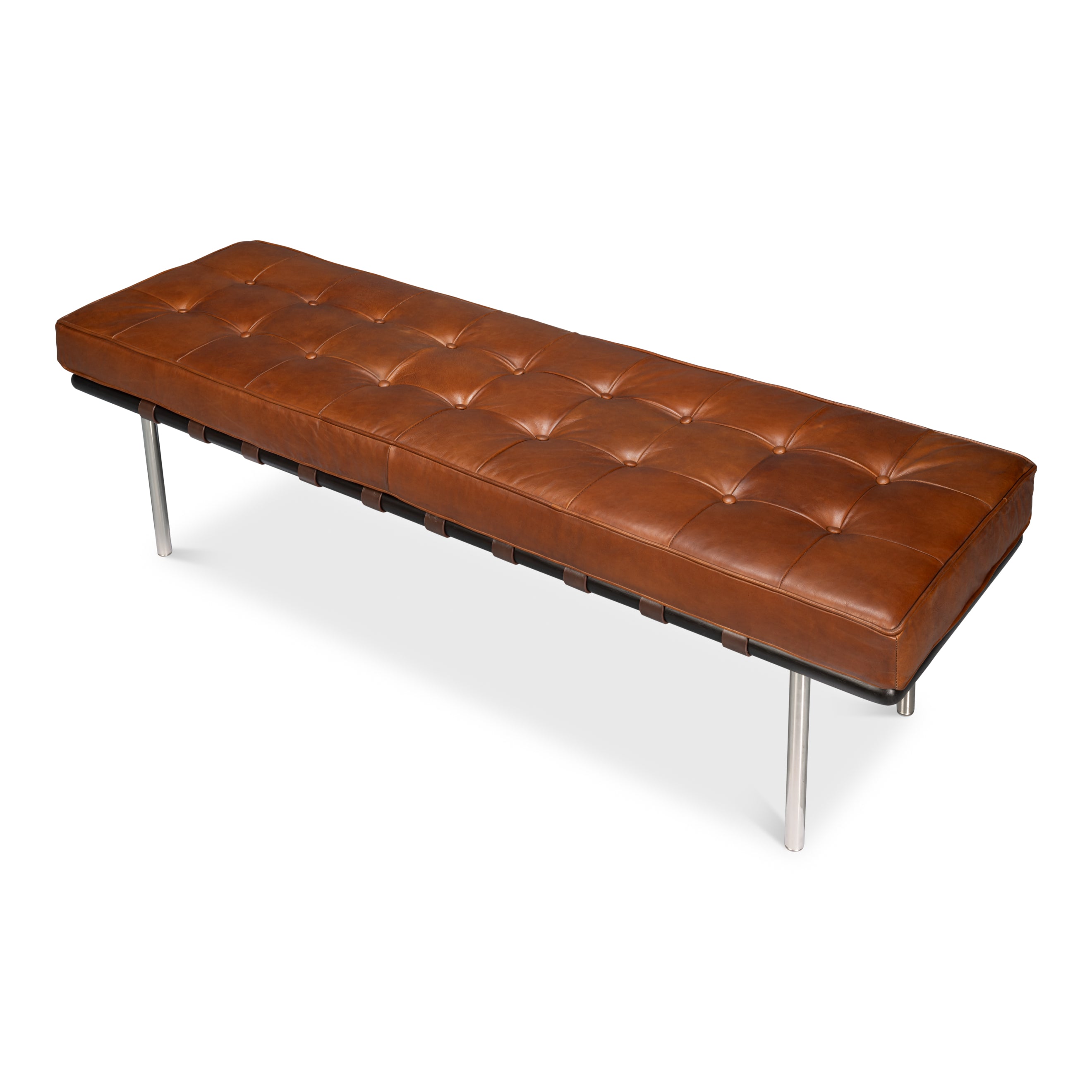 Prince Albert Bench - Vintage Havana Leather