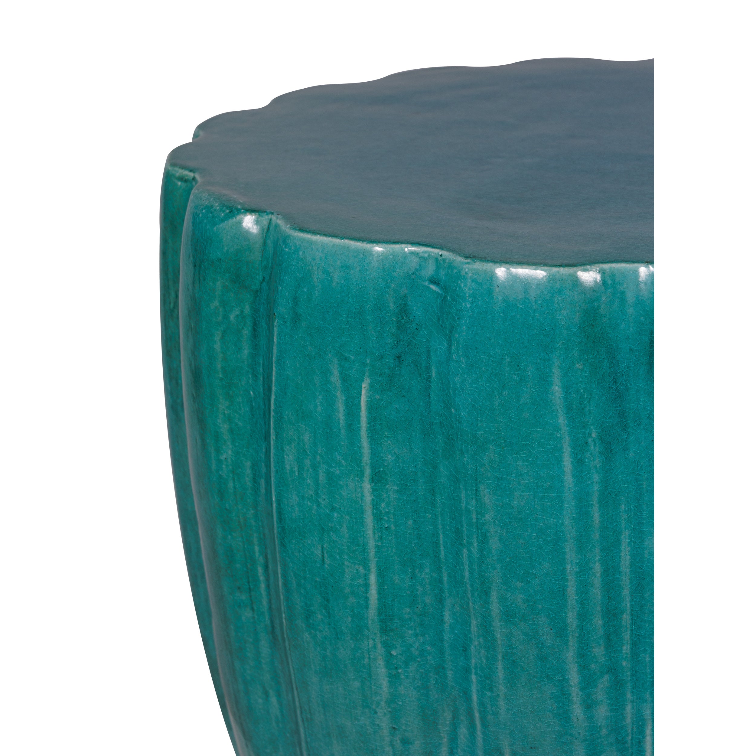 Scallop Ceramic Stool
