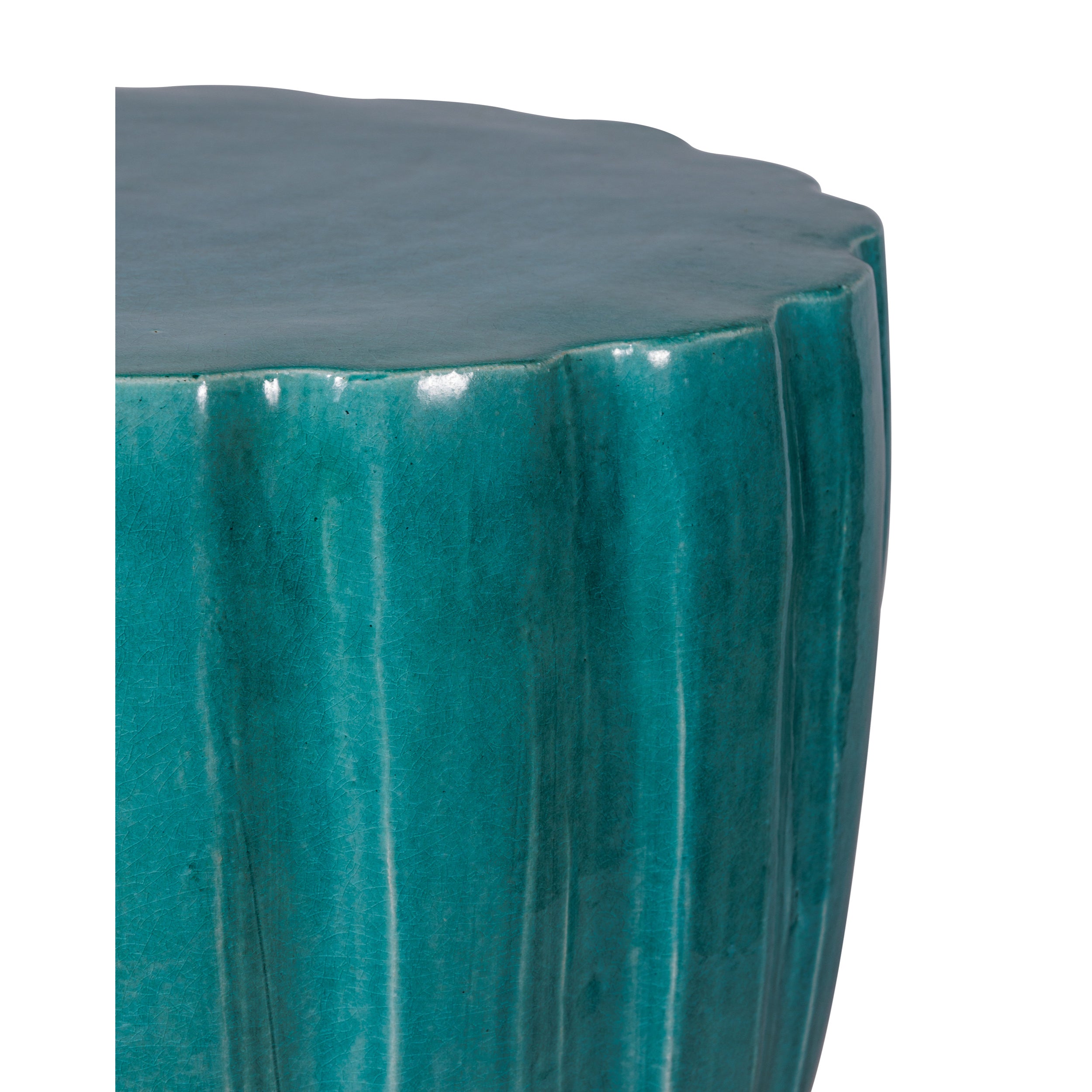Scallop Ceramic Stool