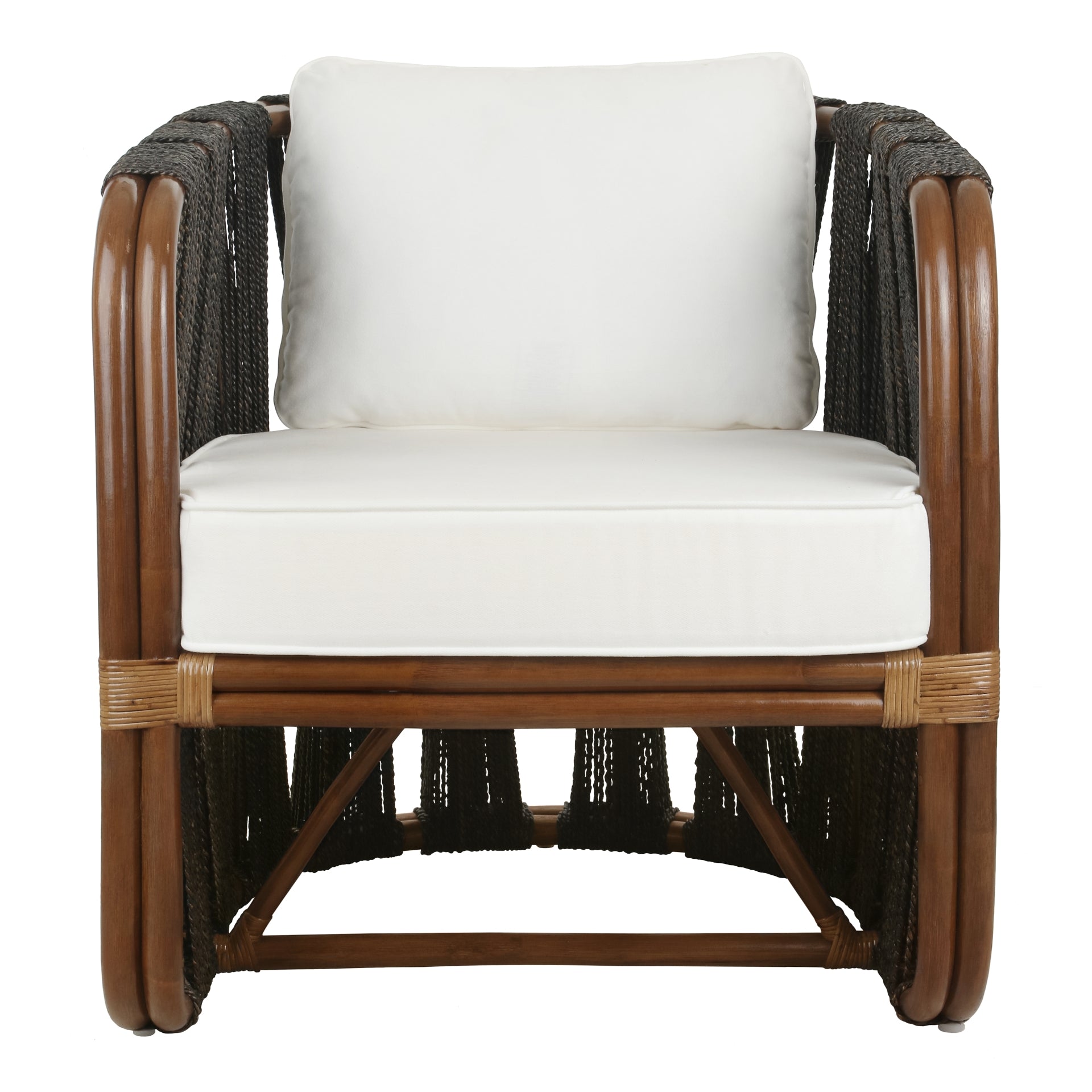 Shanaya Rattan Accent Arm Chair with Abaca