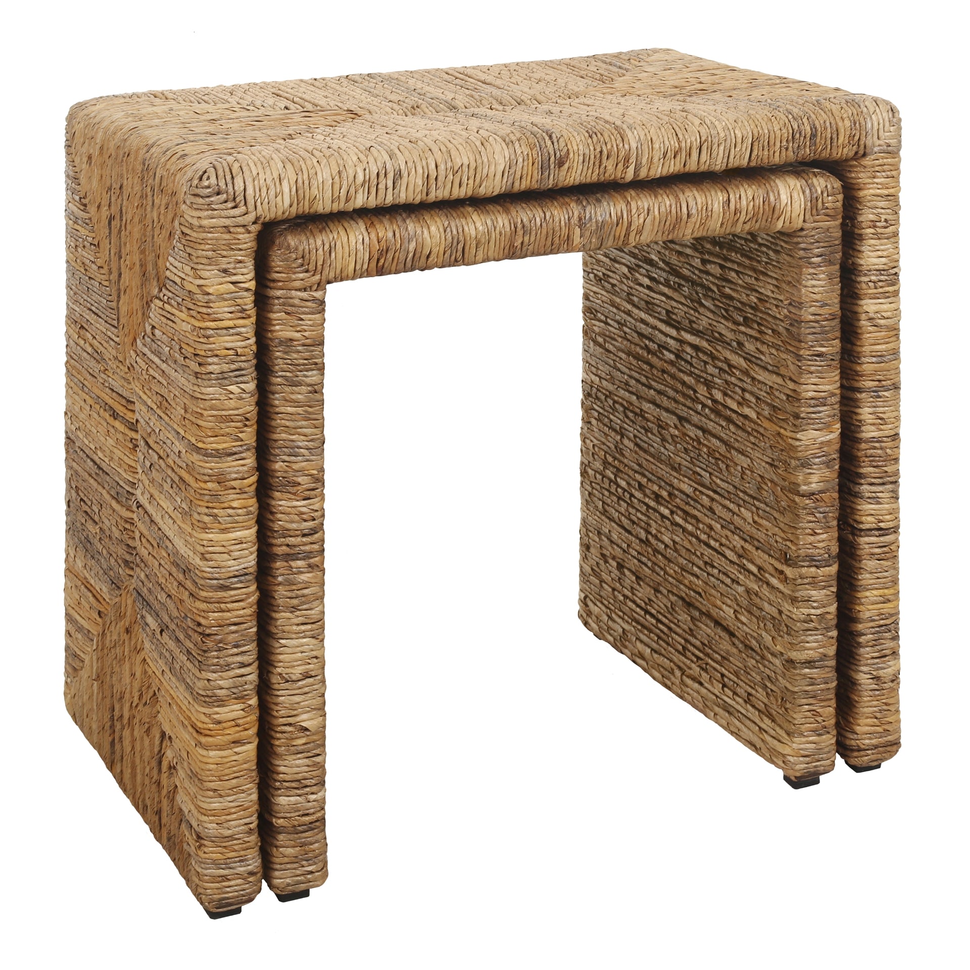 Kanza Abaca Rectangular Nesting Side Table - Set of 2