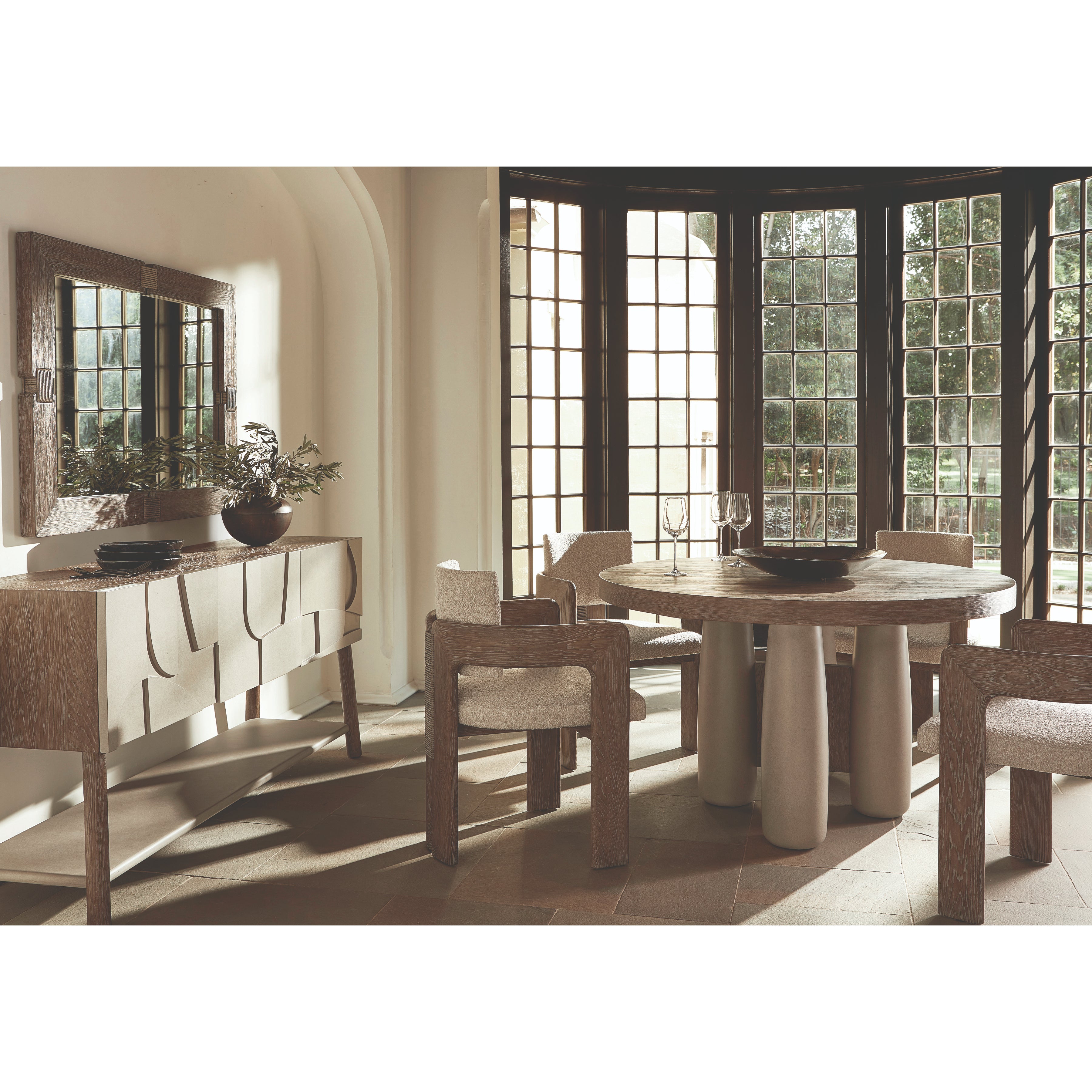 Casa Paros Arm Chair with Decorative Back by Bernhardt