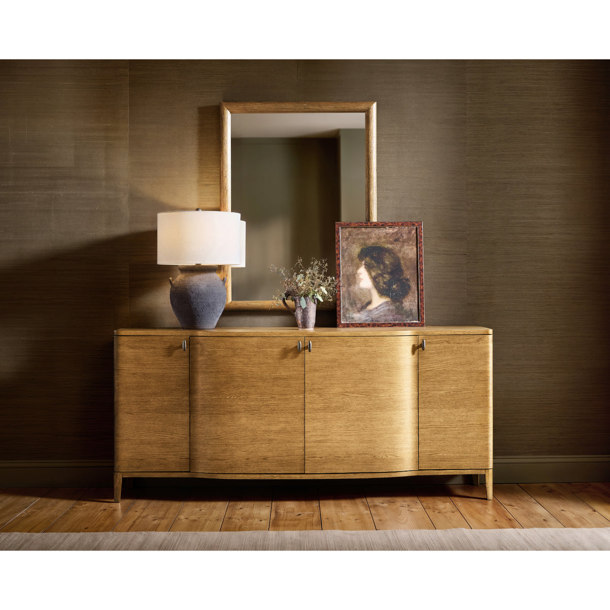 Dilworth Wooden Mirror by Bernhardt