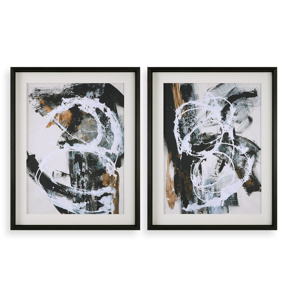 Uttermost Winterland Abstract Prints - Set of 2