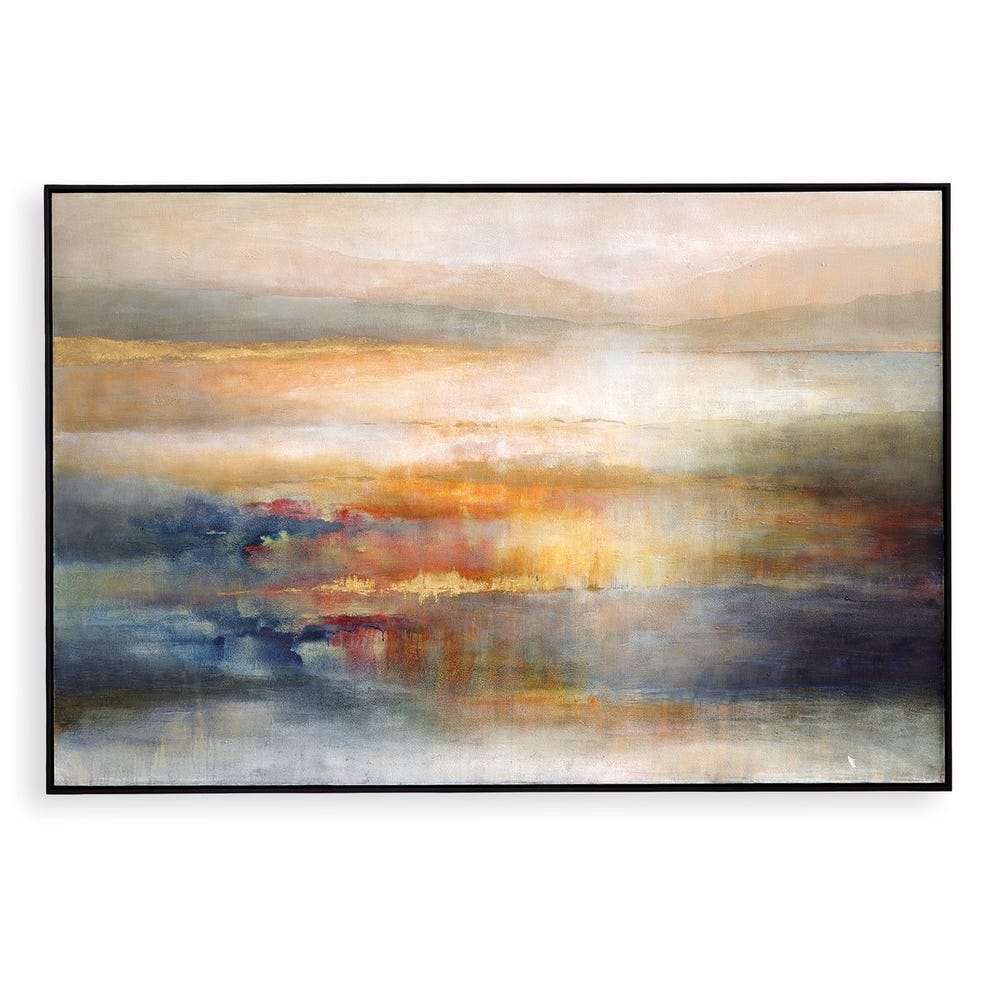 Uttermost Seafaring Dusk Hand Painted Abstract Art