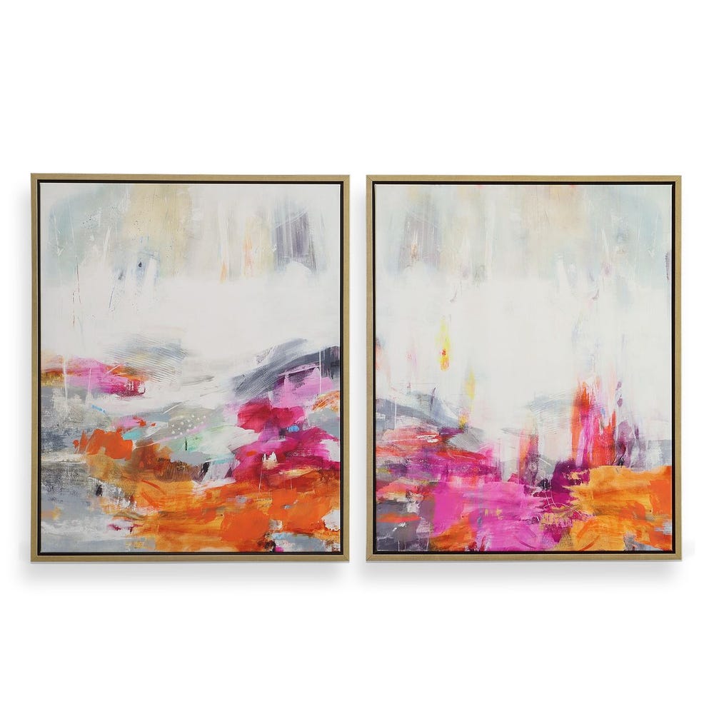 Uttermost Color Theory Framed Abstract Art - Set of 2