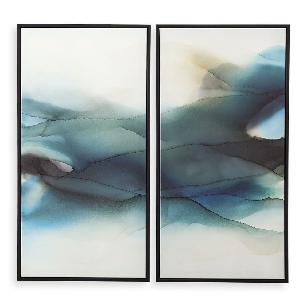 Uttermost September Desert Modern Watercolor Art - Set of 2