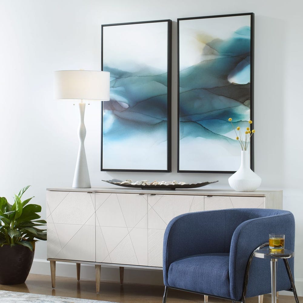 Uttermost September Desert Modern Watercolor Art - Set of 2