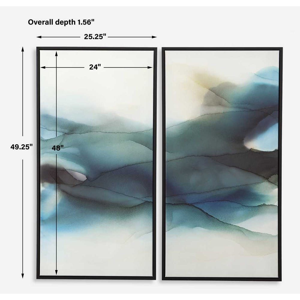 Uttermost September Desert Modern Watercolor Art - Set of 2