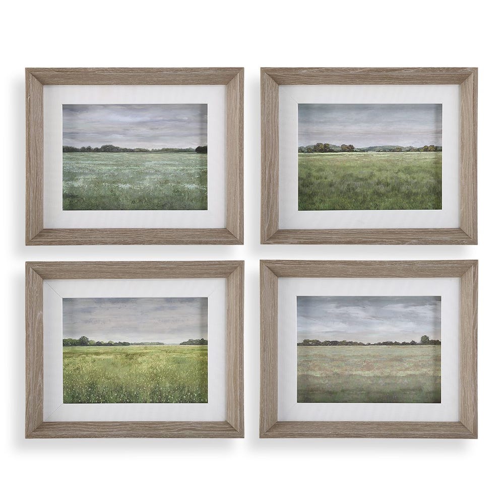 Uttermost Quiet Meadows Framed Prints - Set of 4