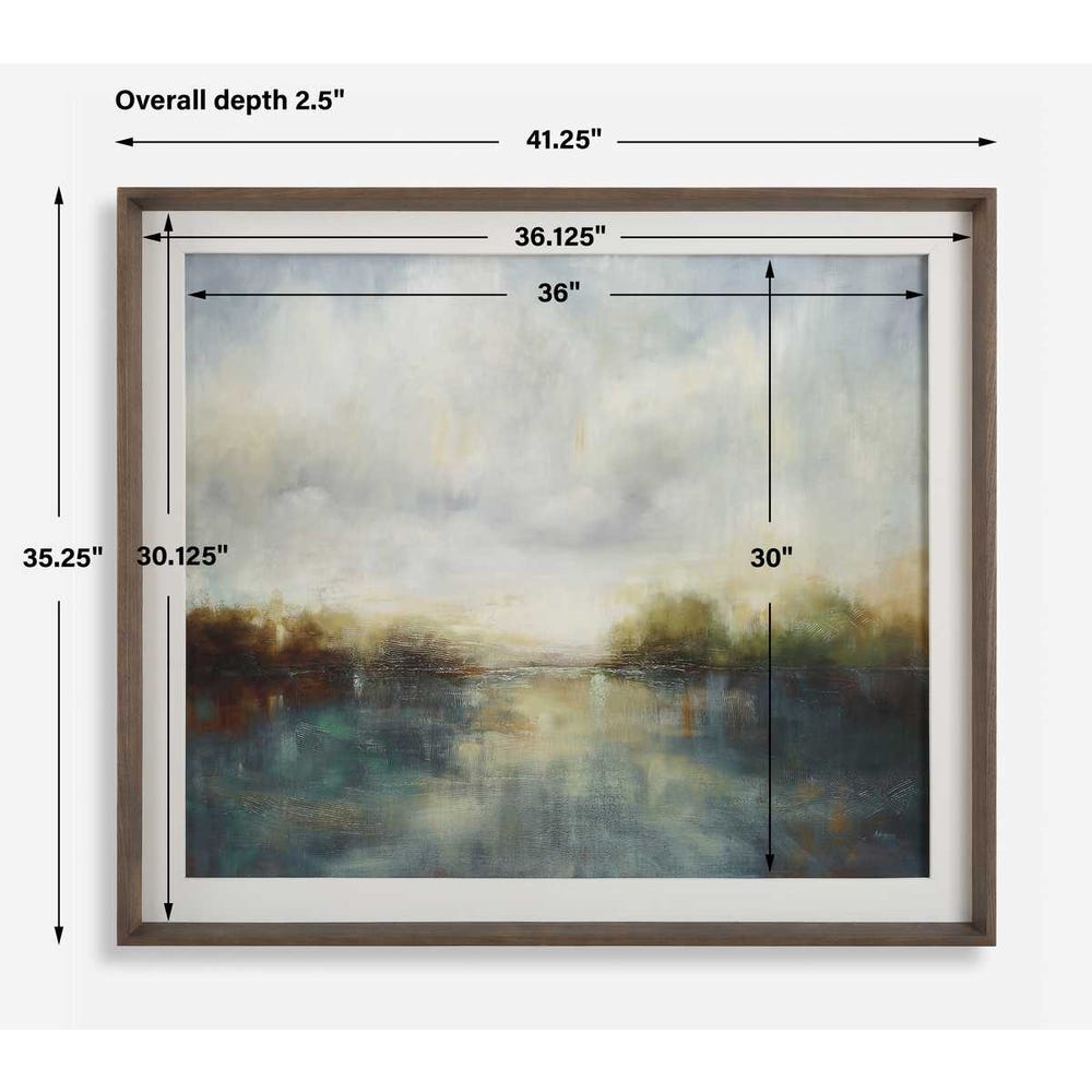 Uttermost Blue Reverie Framed Abstract Lake Print