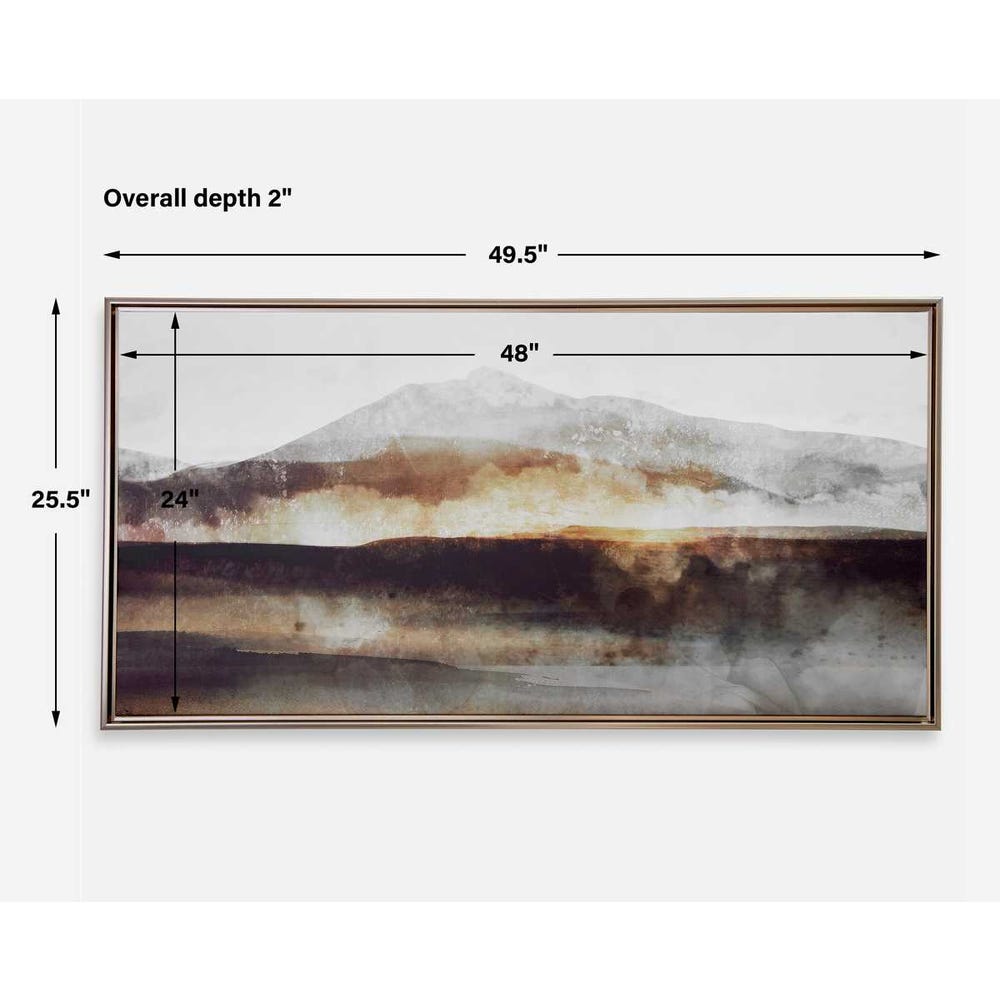 Uttermost Splash of Land Framed Canvas