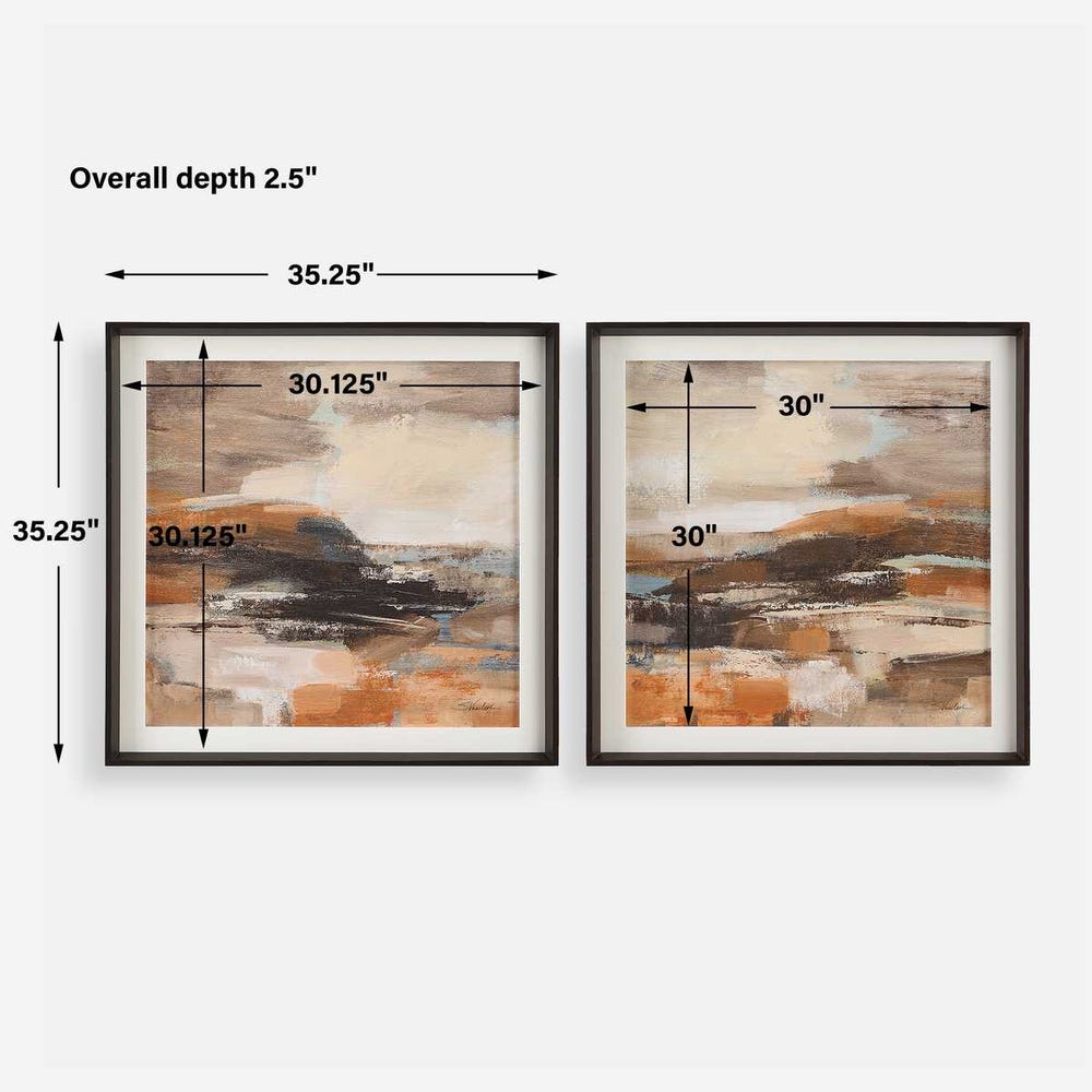 Uttermost Cinnamon Shore Framed Prints - Set of 2