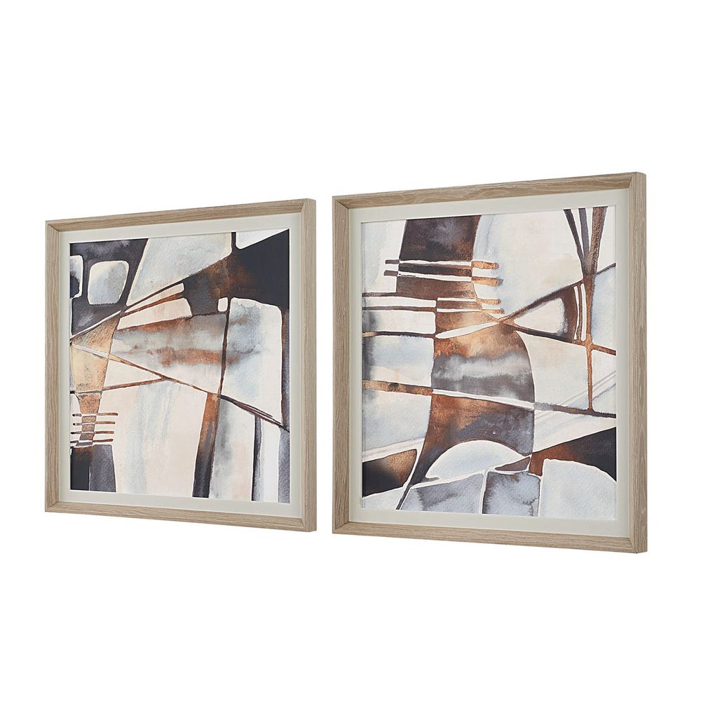 Uttermost Vetrina Framed Abstract Prints - Set of 2
