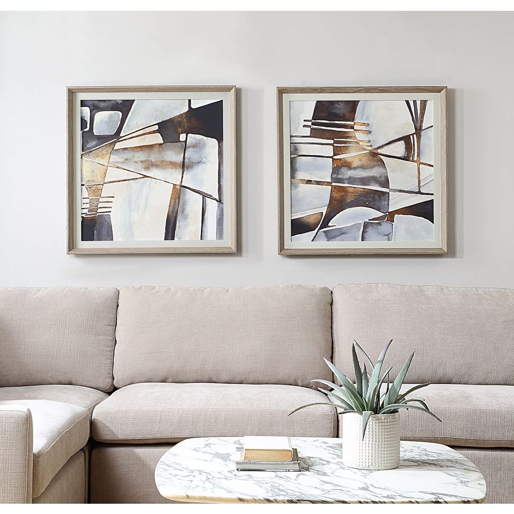Uttermost Vetrina Framed Abstract Prints - Set of 2