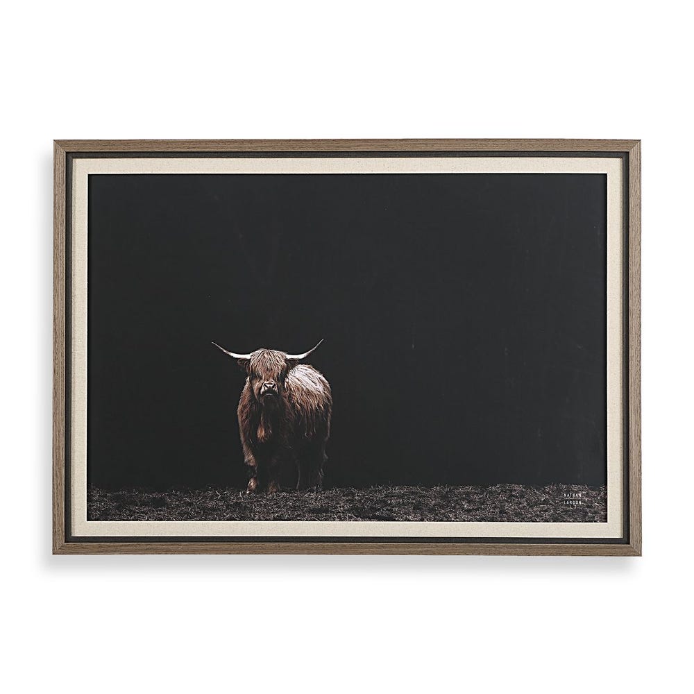 Uttermost King of The Hill Framed Bovine Print