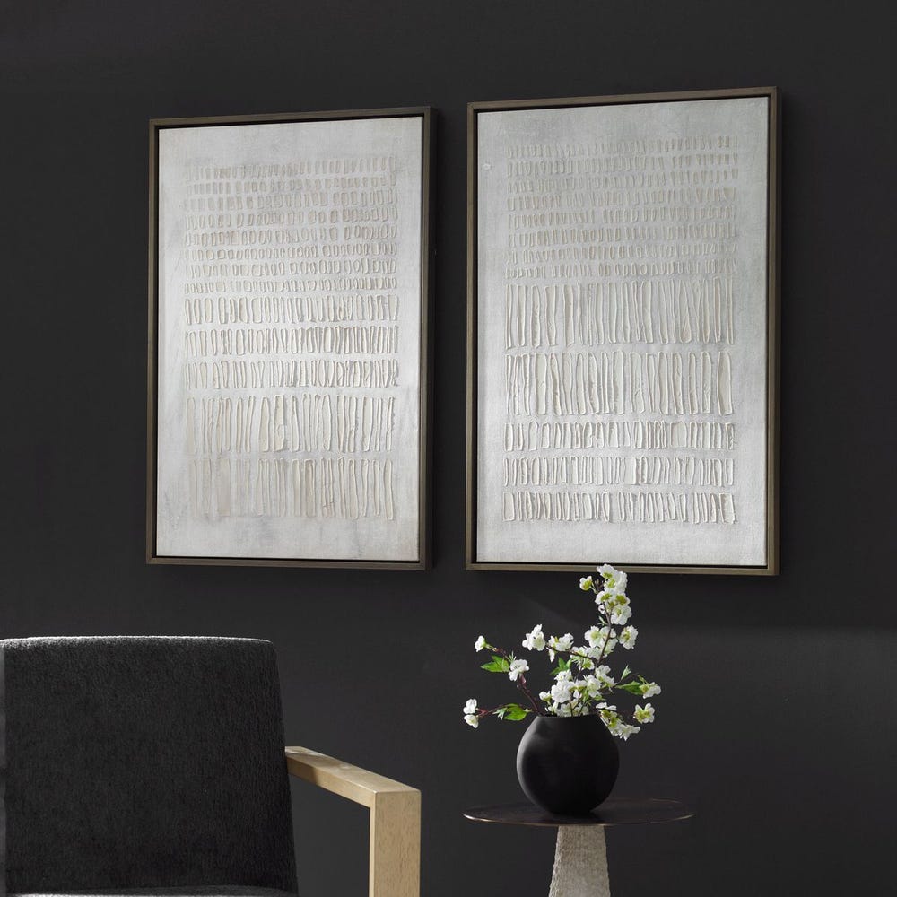 Uttermost Social Theory Framed Canvases - Set of 2