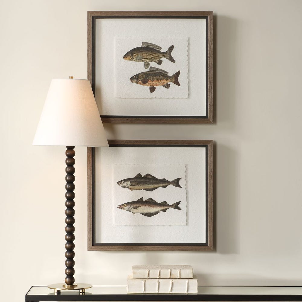 Uttermost The Catch Framed Fish Prints - Set of 2