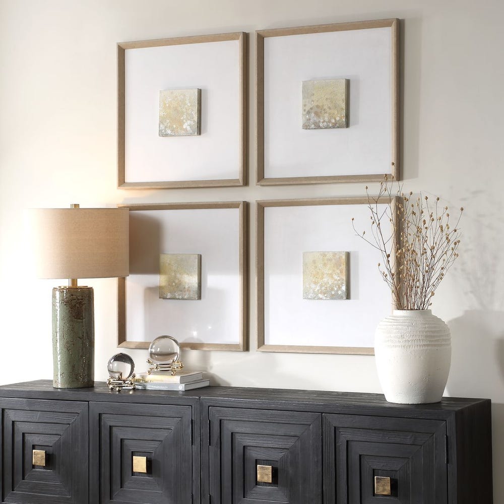 Uttermost Now & Then Abstract Art - Set of 4