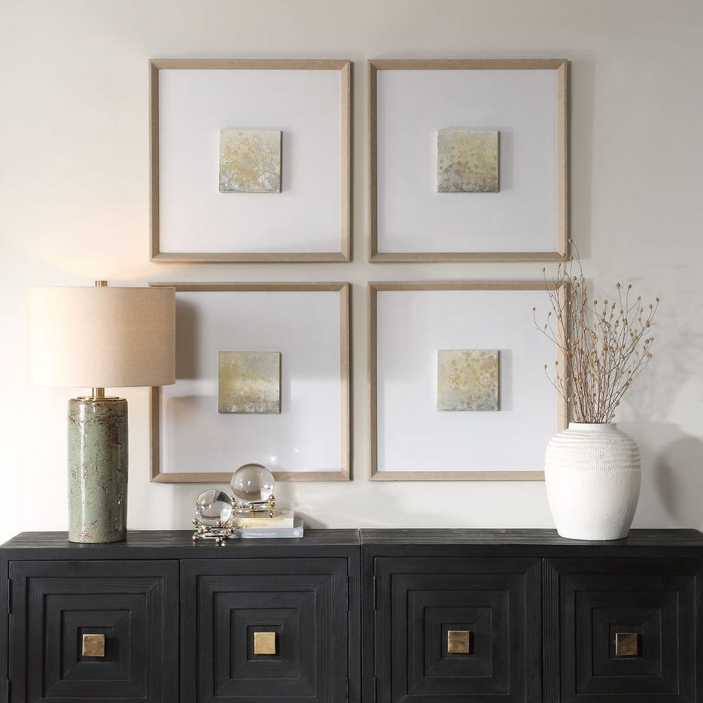 Uttermost Now & Then Abstract Art - Set of 4
