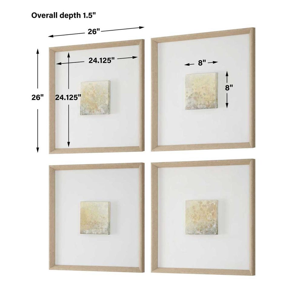Uttermost Now & Then Abstract Art - Set of 4