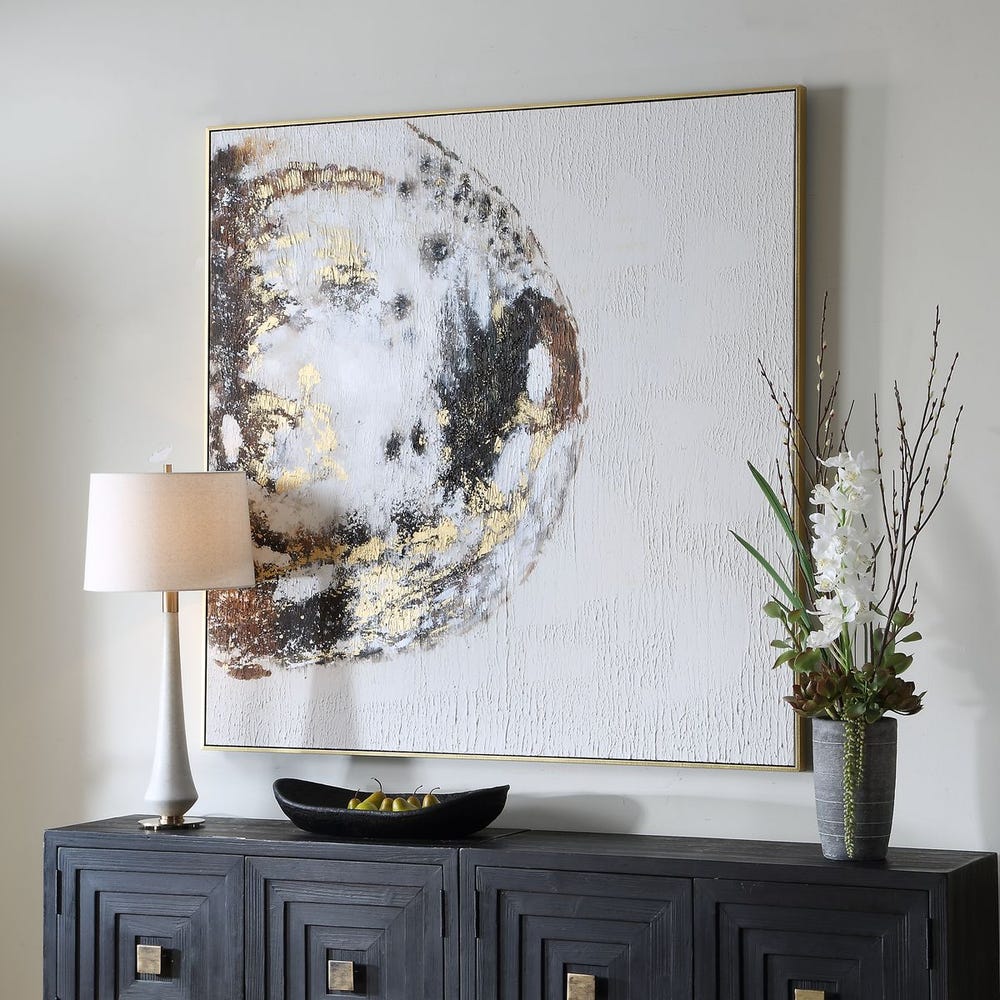 Uttermost Moon Landing Hand Painted Abstract Art