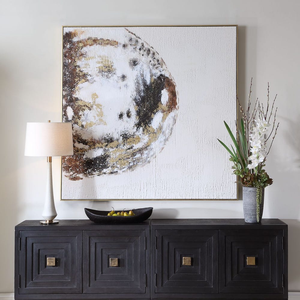 Uttermost Moon Landing Hand Painted Abstract Art