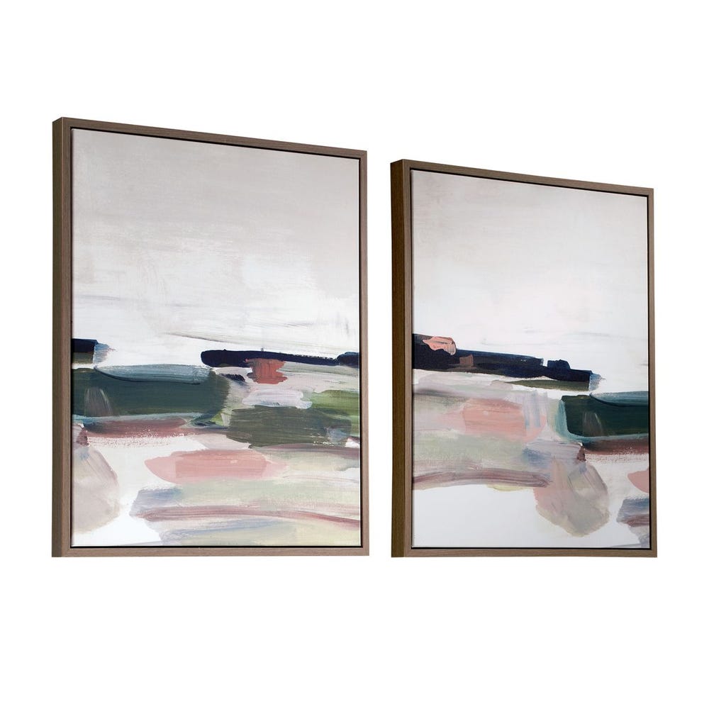 Uttermost Just Peaking Framed Abstract Prints - Set of 2