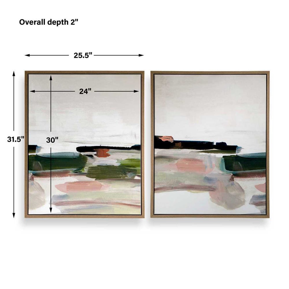 Uttermost Just Peaking Framed Abstract Prints - Set of 2