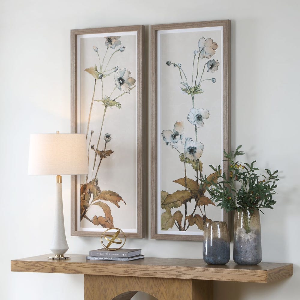 Uttermost Garden Study Framed Floral Prints - Set of 2