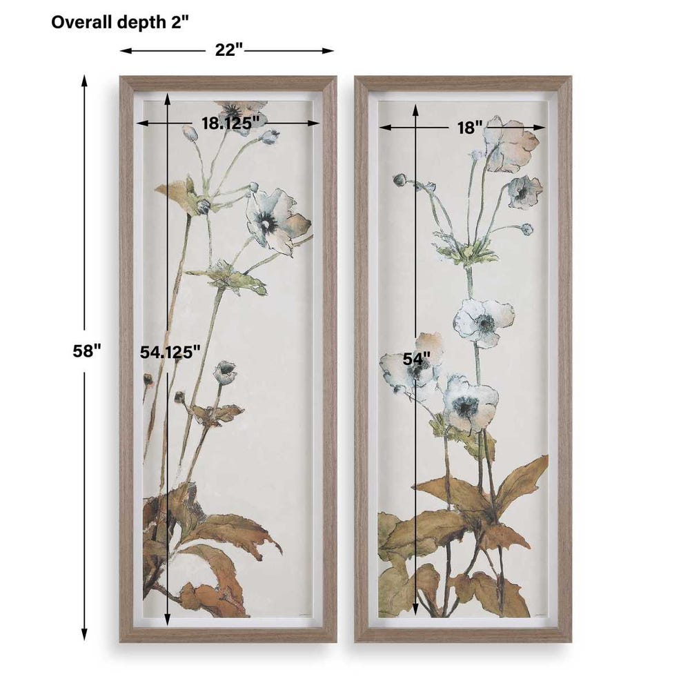 Uttermost Garden Study Framed Floral Prints - Set of 2