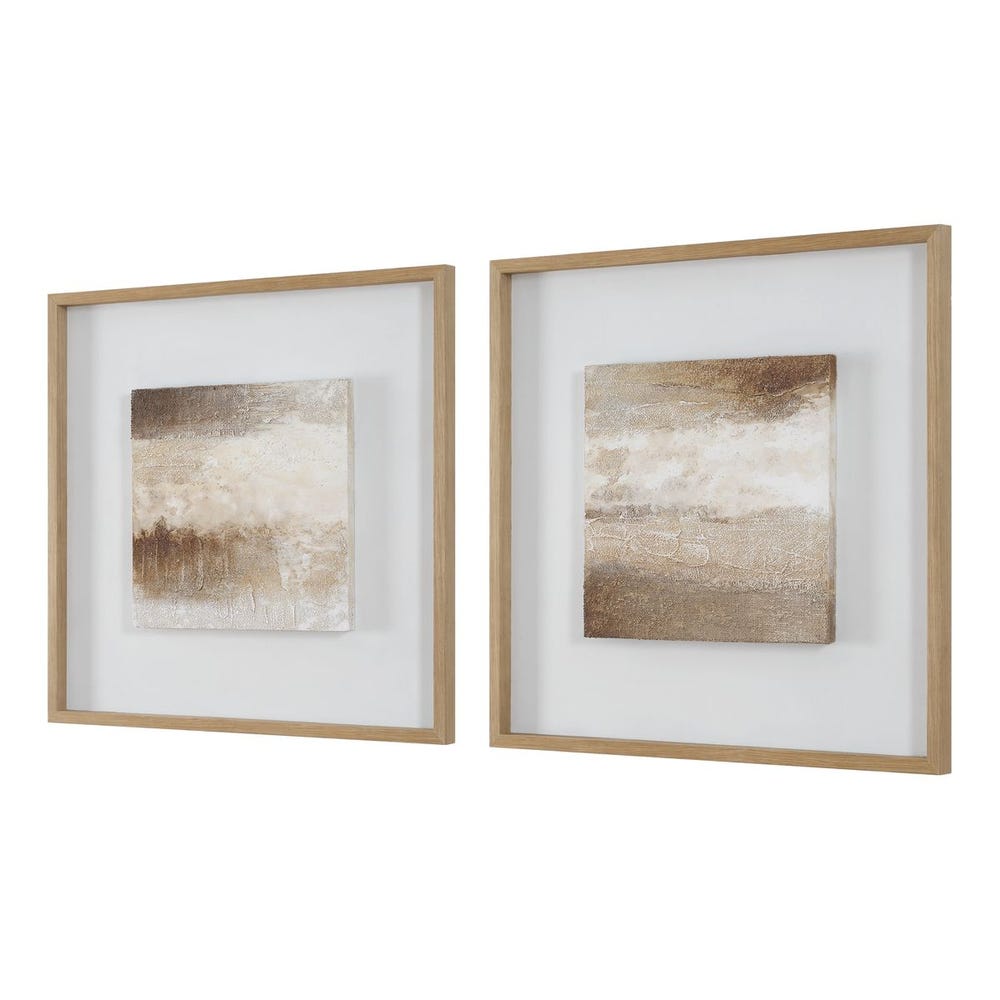 Uttermost Between Lines Abstract Painting - Set of 2