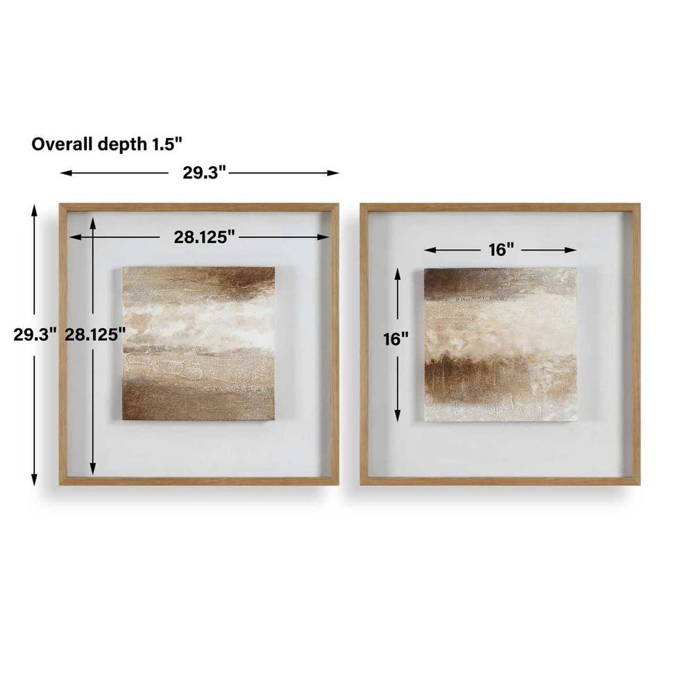 Uttermost Between Lines Abstract Painting - Set of 2