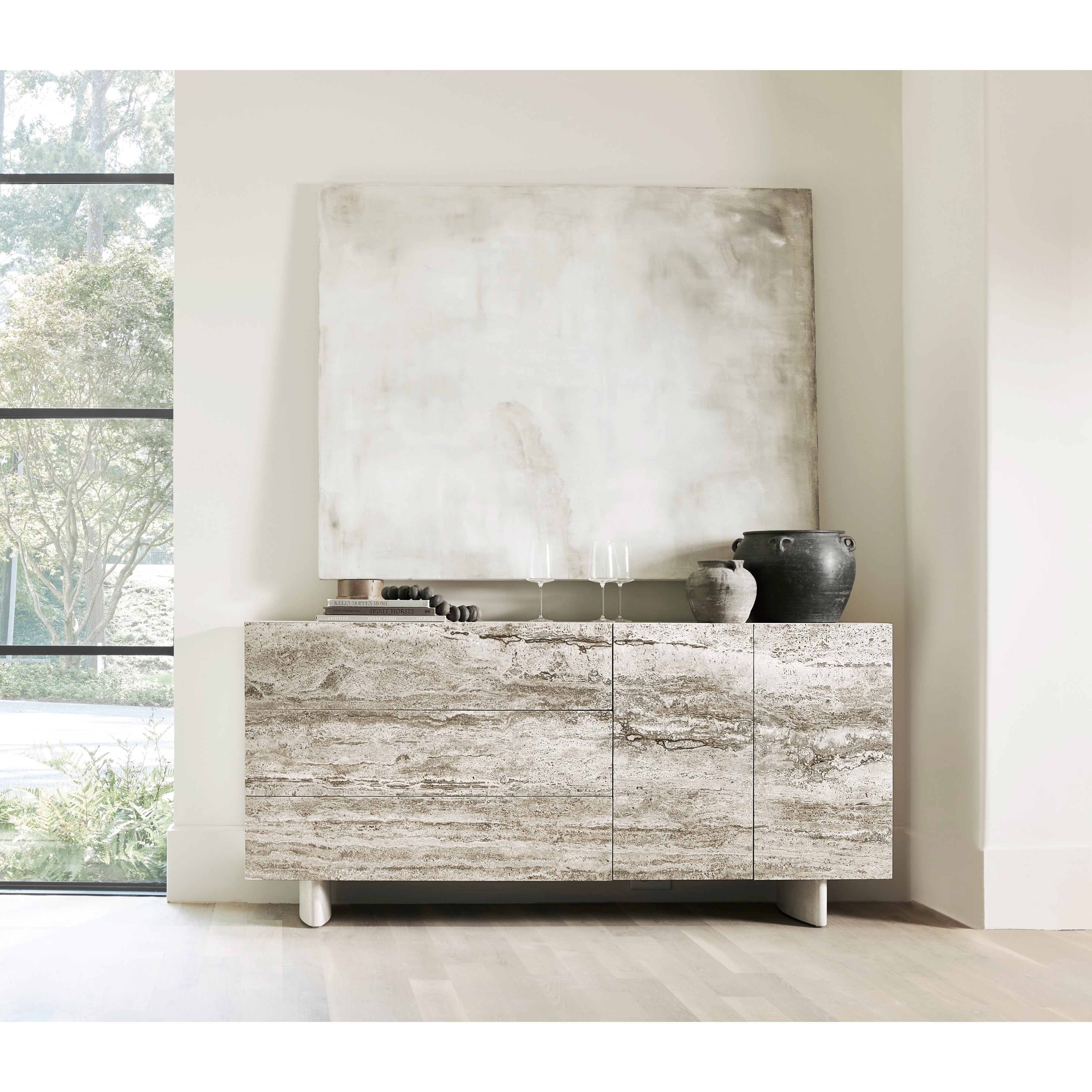 Sereno Travertine Buffet by Bernhardt