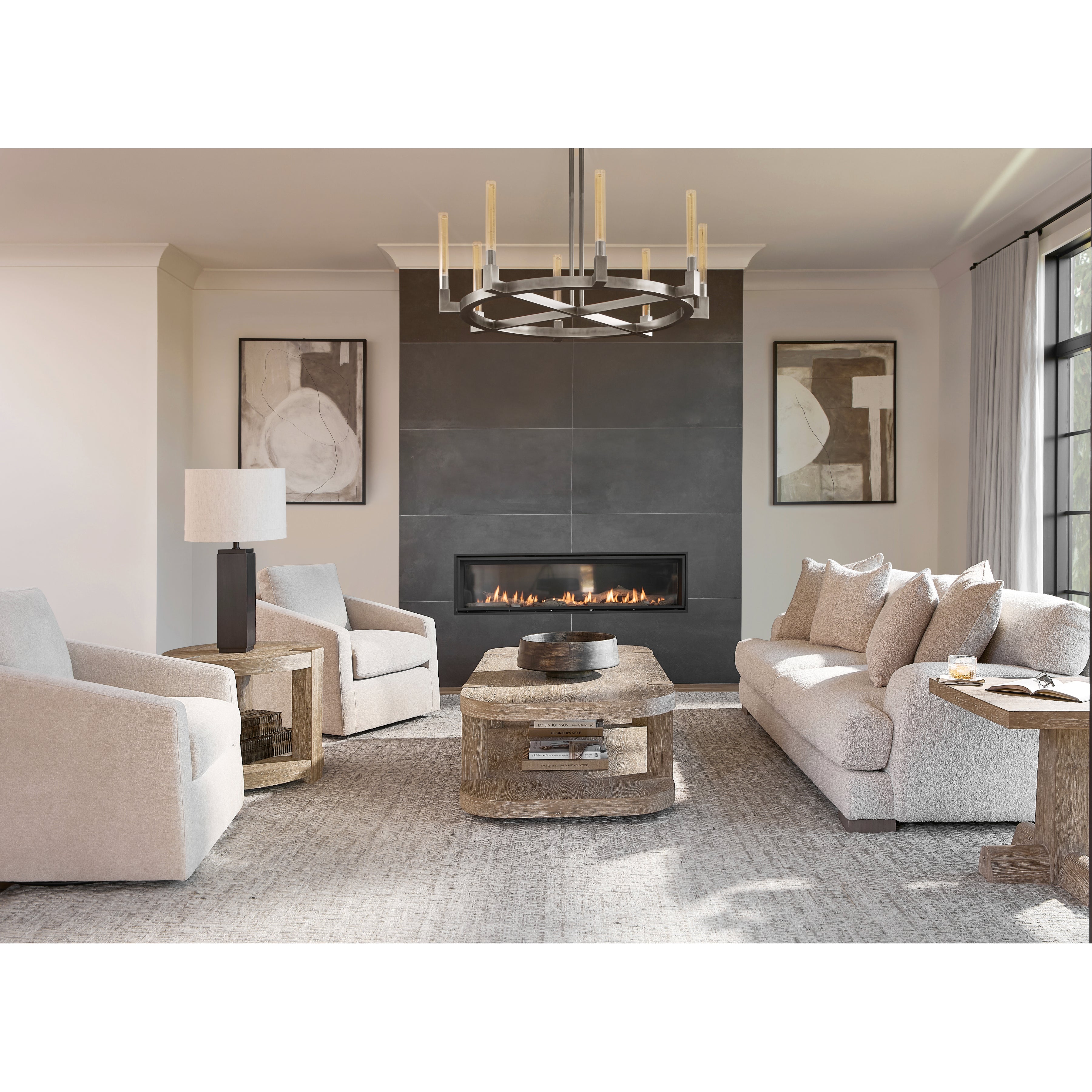 Tribeca Side Table with Pedestal Base by Bernhardt