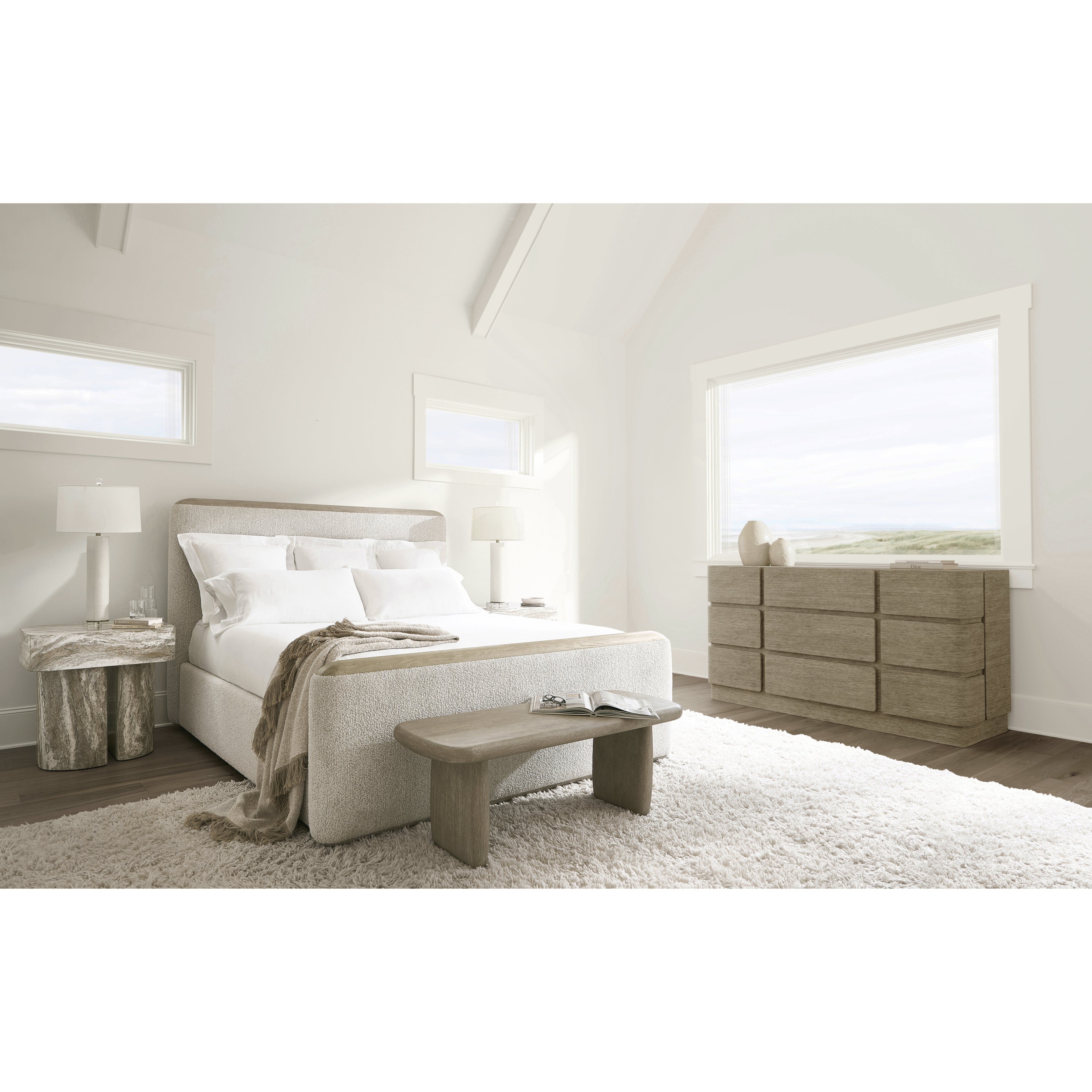 Arcadia Faux Stone Nightstand by Bernhardt