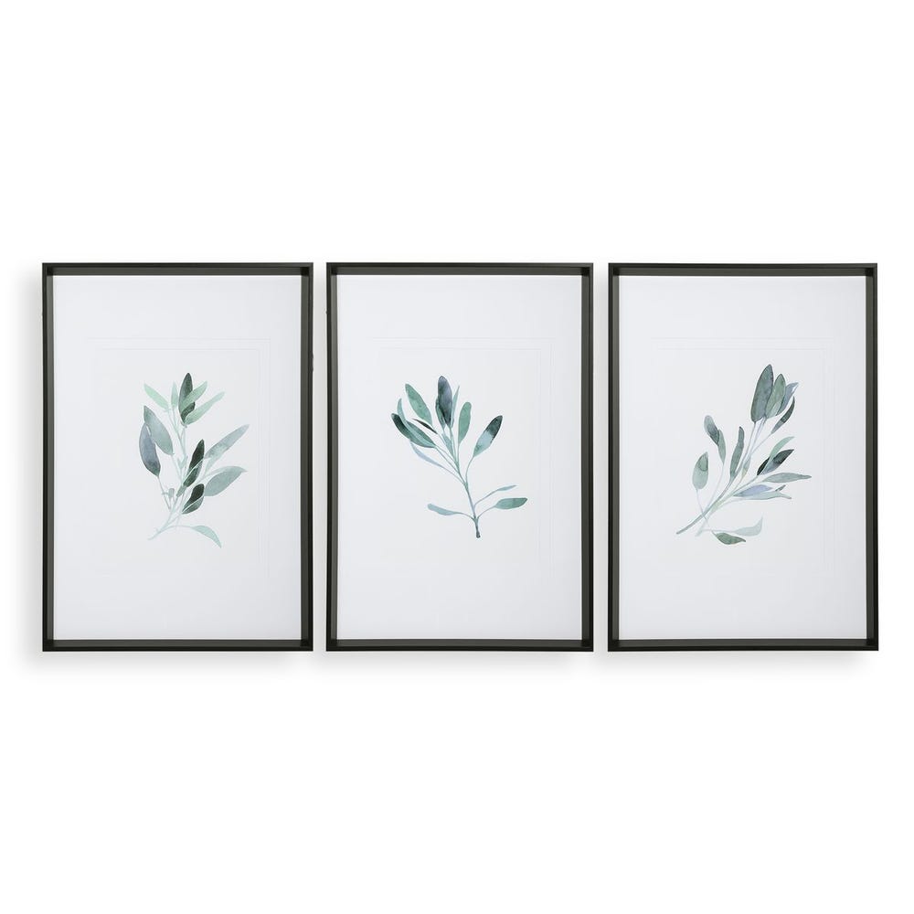 Uttermost Simple Sage Watercolor Prints - Set of 3