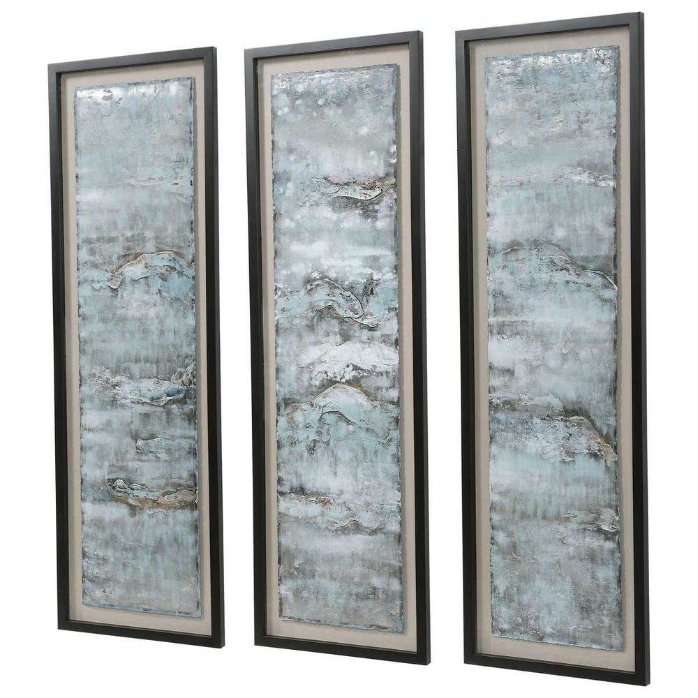 Uttermost Ocean Swell Painted Metal Art - Set of 3