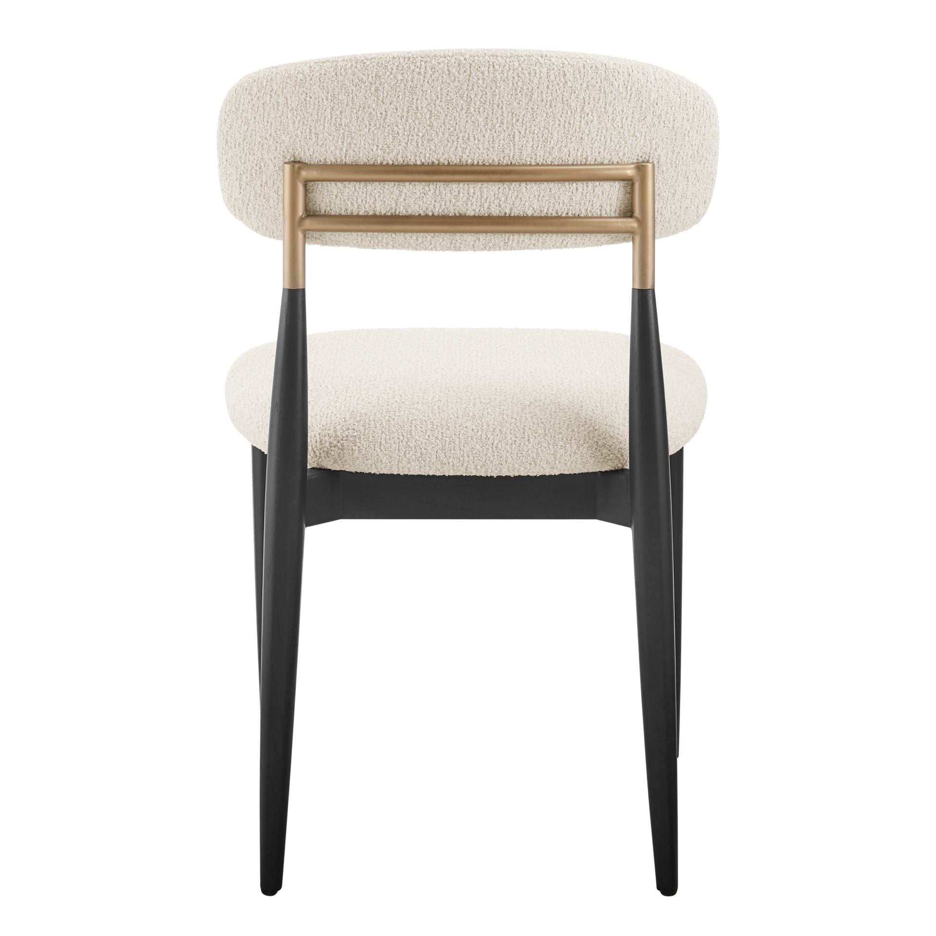 Verna Boucle Dining Side Chair Black Frame - Set of 2