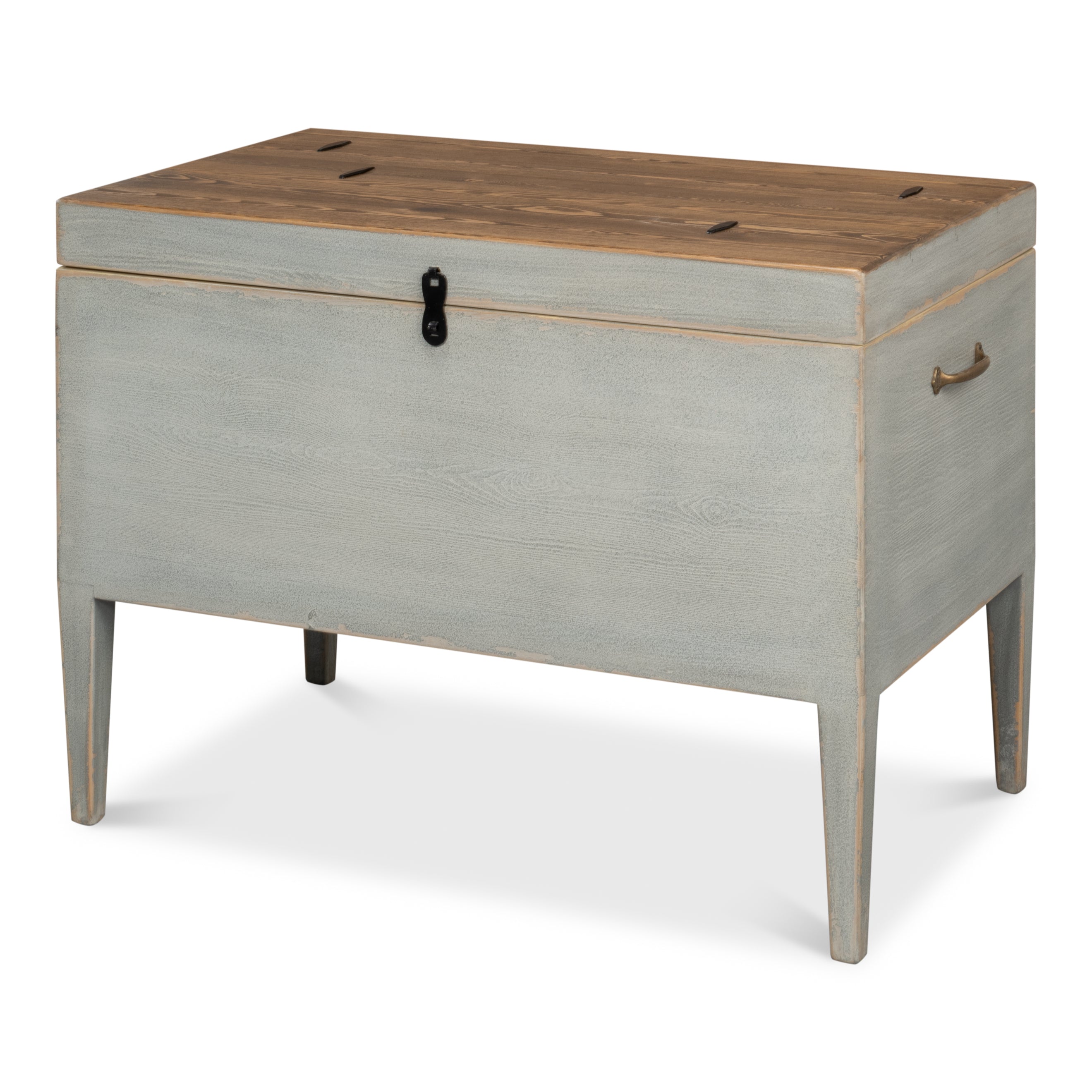 Trunk Side Table with Secret Storage