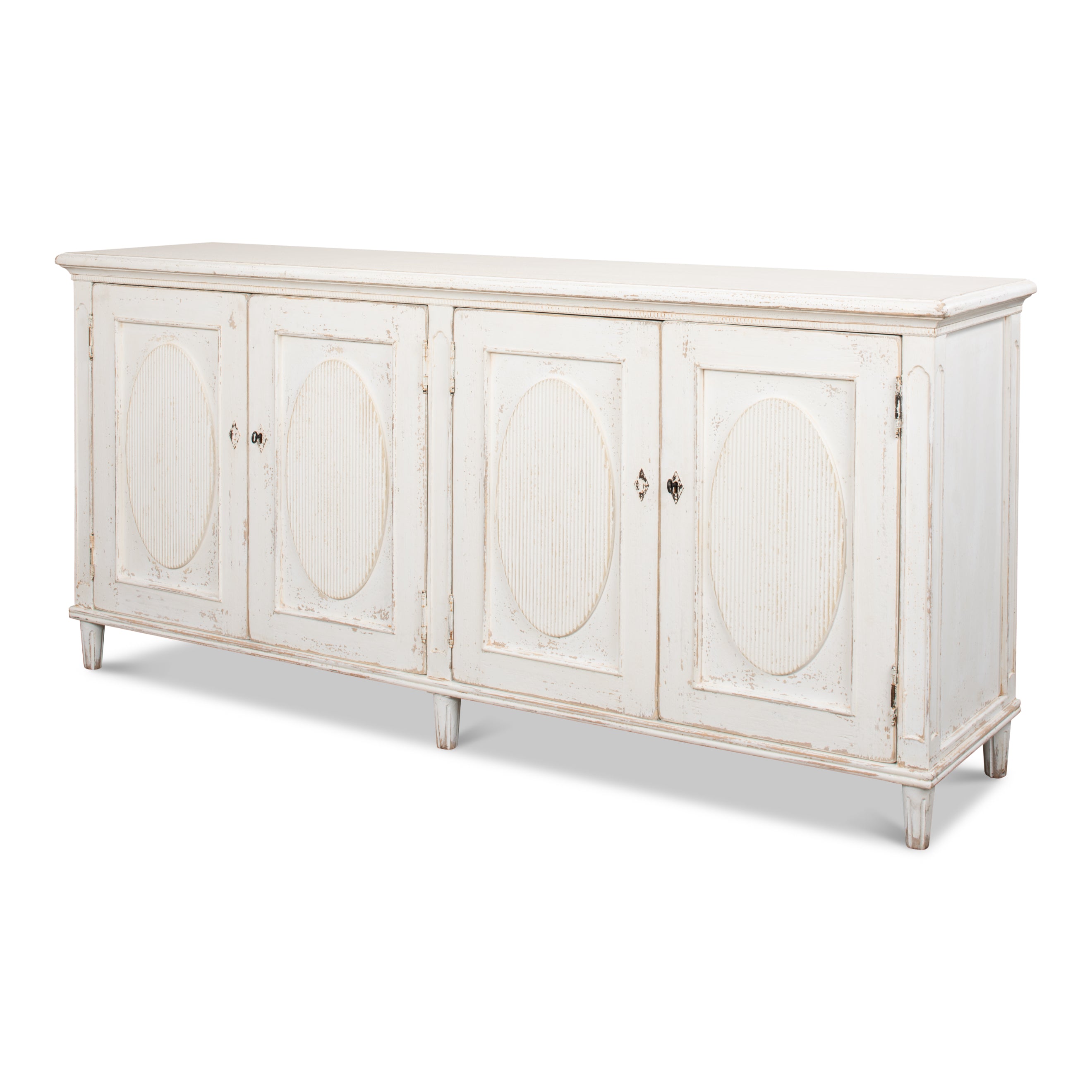 Whitewash Ribbon Sideboard