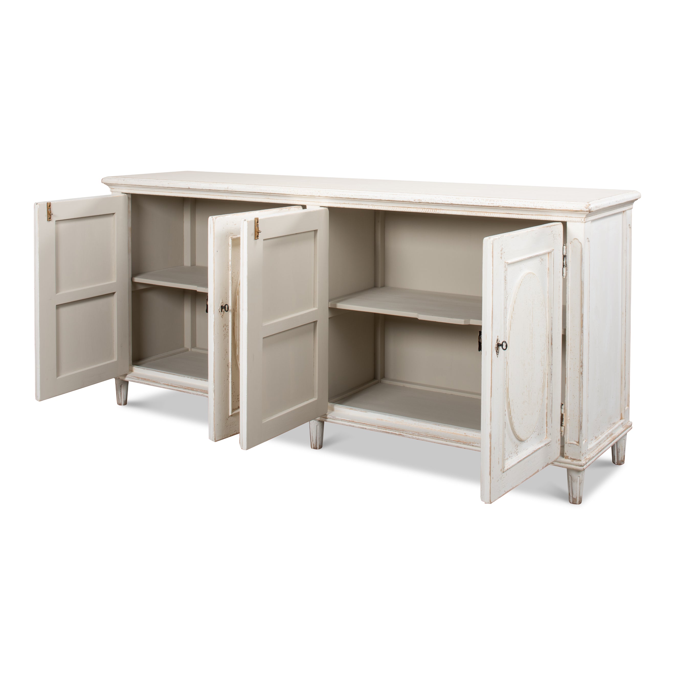 Whitewash Ribbon Sideboard