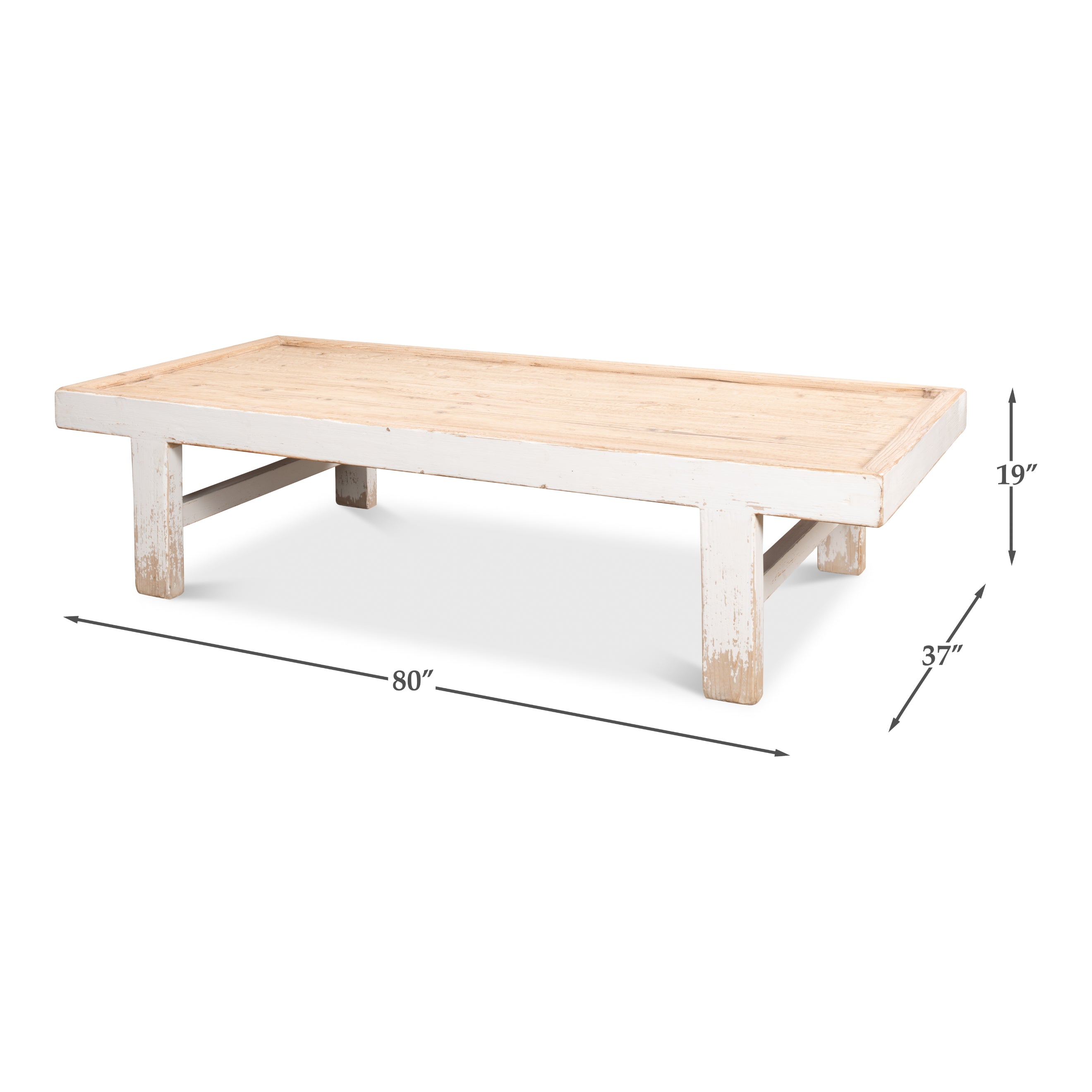 Large Wood Panel Coffee Table