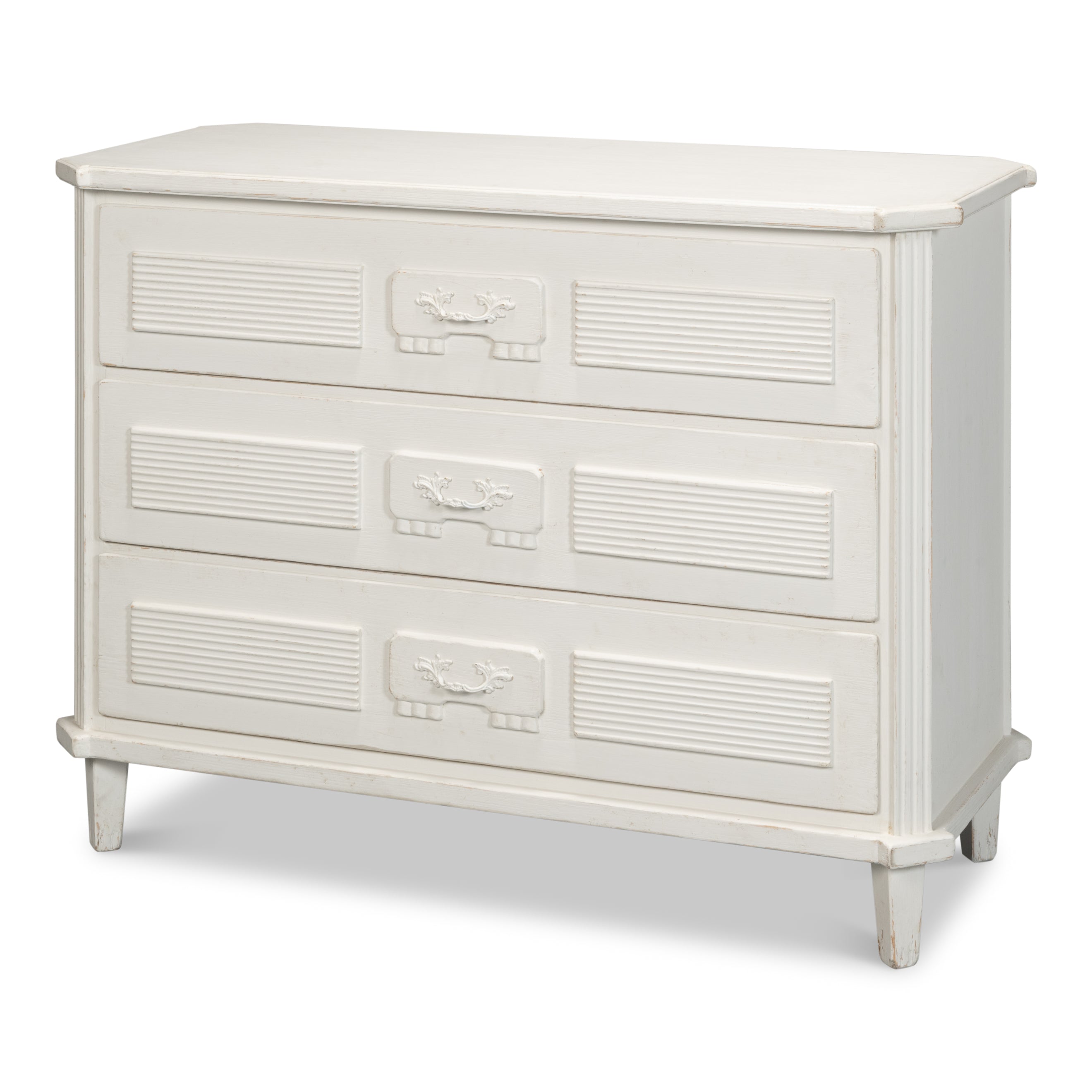 Altus Antique White Commode Dresser