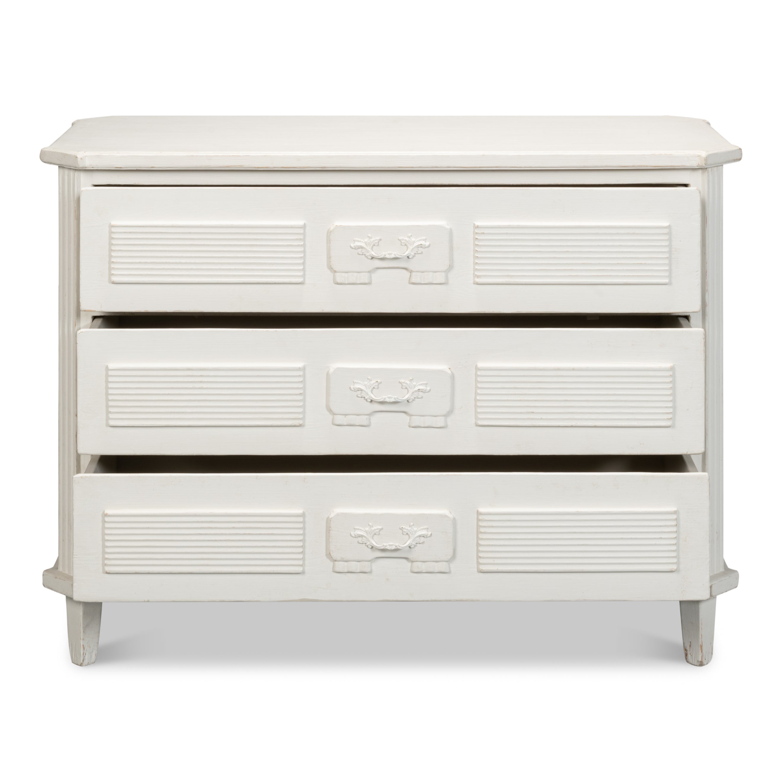 Altus Antique White Commode Dresser